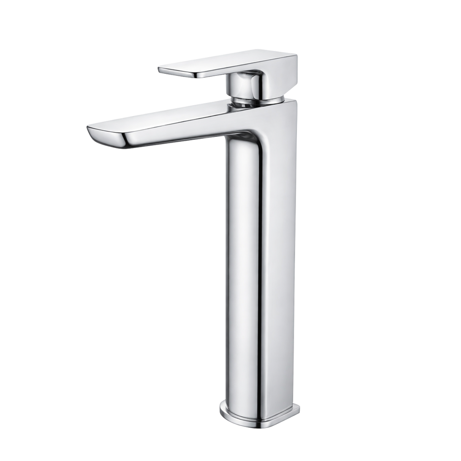 Baridi DH394 High Basin Mixer Tap with Clicker Waste - Chrome