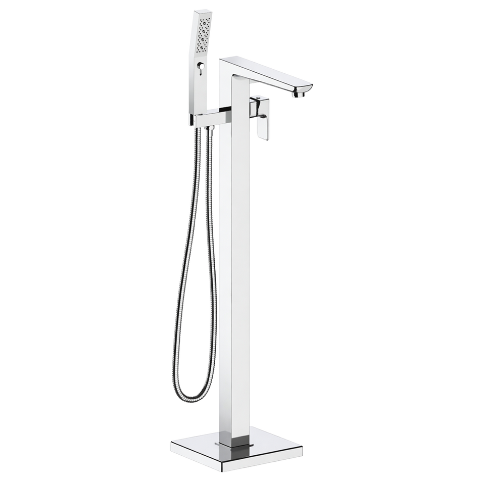 Baridi DH400 Freestanding Bath Mixer Tap with Shower - Chrome
