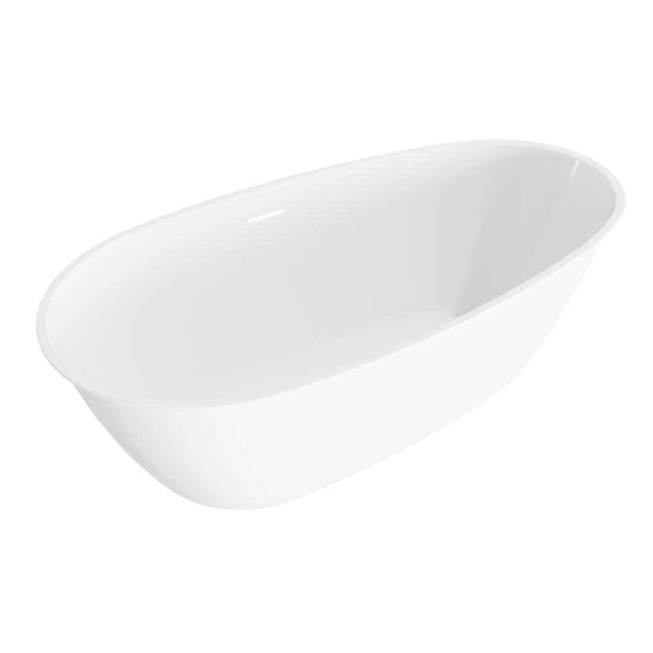 Baridi DH418 Double-Ended Slim Rim Bath with Overflow System 170cm - Gloss White