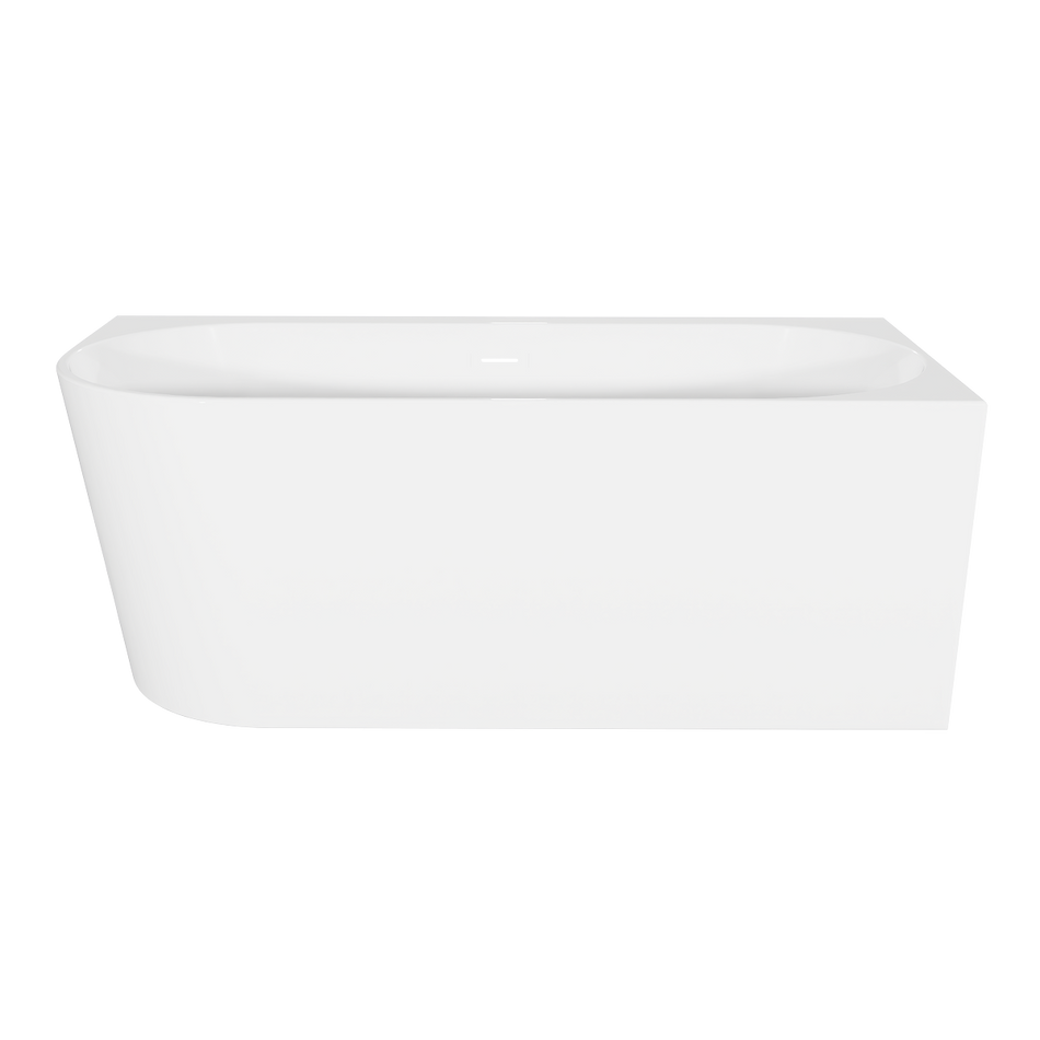 Baridi DH426 Right-Hand Corner Slim Rim Bath with Overflow System 150cm – Gloss White