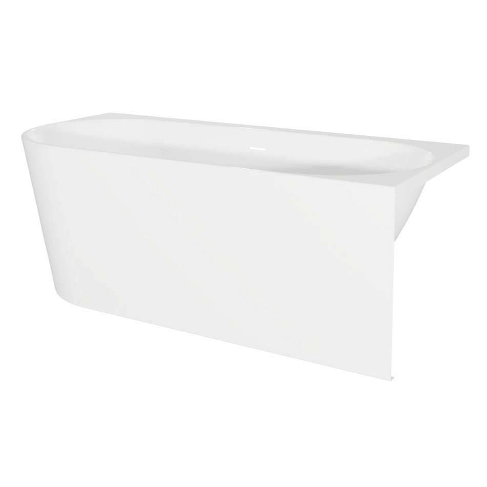 Baridi DH427 Right-Hand Corner Slim Rim Bath with Overflow System 160cm – Gloss White
