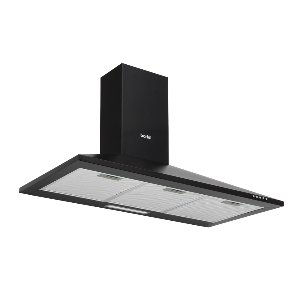 Baridi DH59  Cooker Hood, Chimney Style with Carbon Filters 90cm - Black