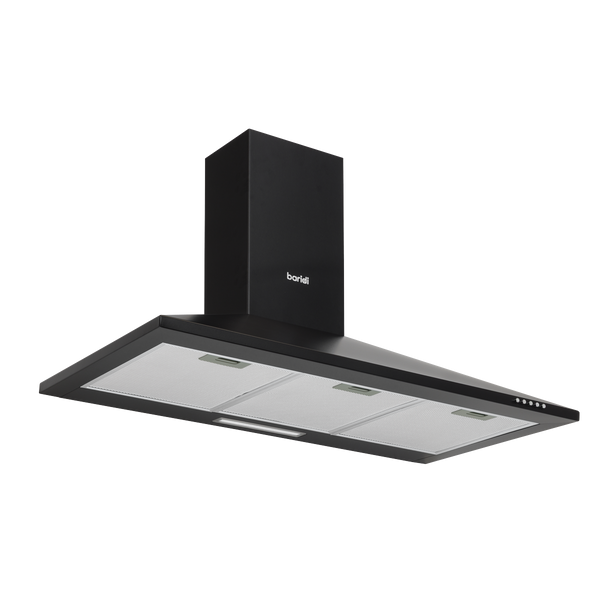 Baridi DH59  Cooker Hood, Chimney Style with Carbon Filters 90cm - Black