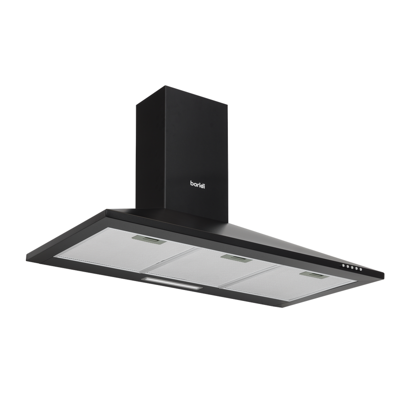 Baridi DH59  Cooker Hood, Chimney Style with Carbon Filters 90cm - Black