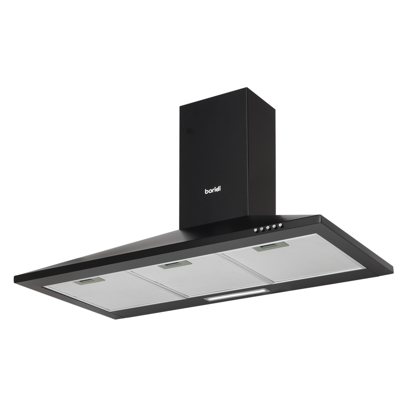 Baridi DH59  Cooker Hood, Chimney Style with Carbon Filters 90cm - Black