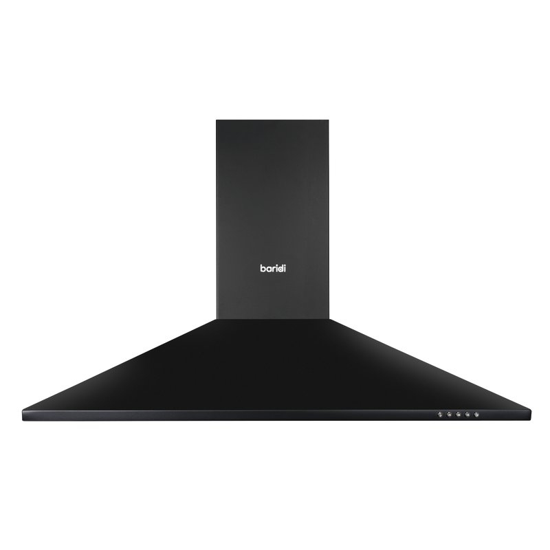 Baridi DH59  Cooker Hood, Chimney Style with Carbon Filters 90cm - Black