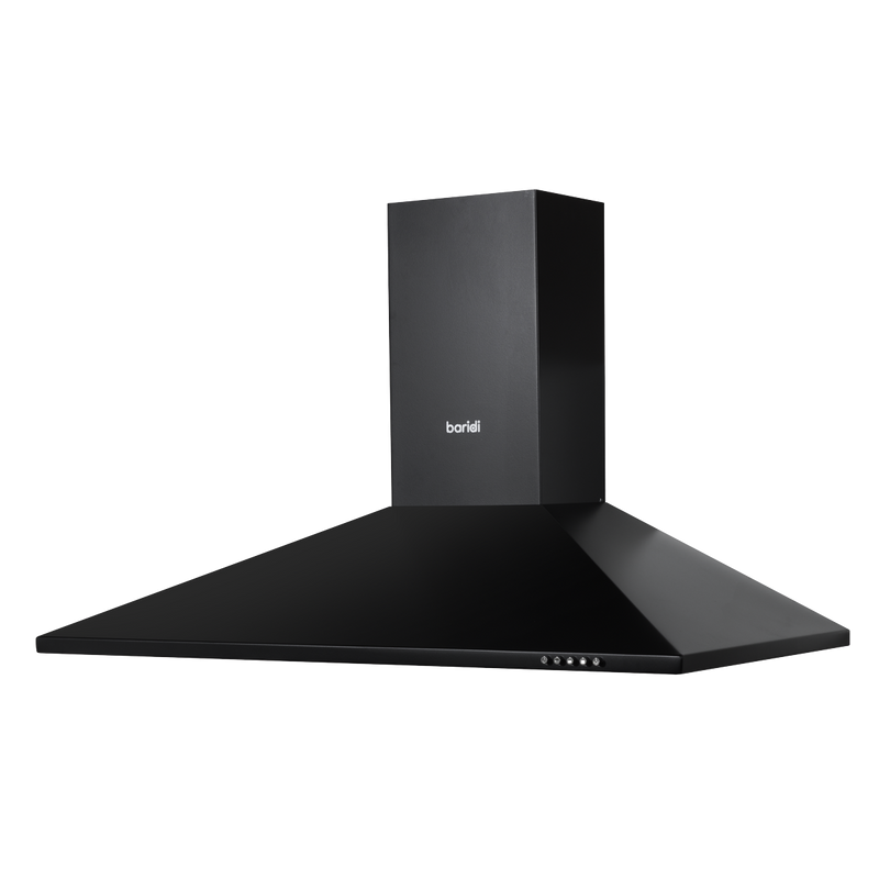 Baridi DH59  Cooker Hood, Chimney Style with Carbon Filters 90cm - Black