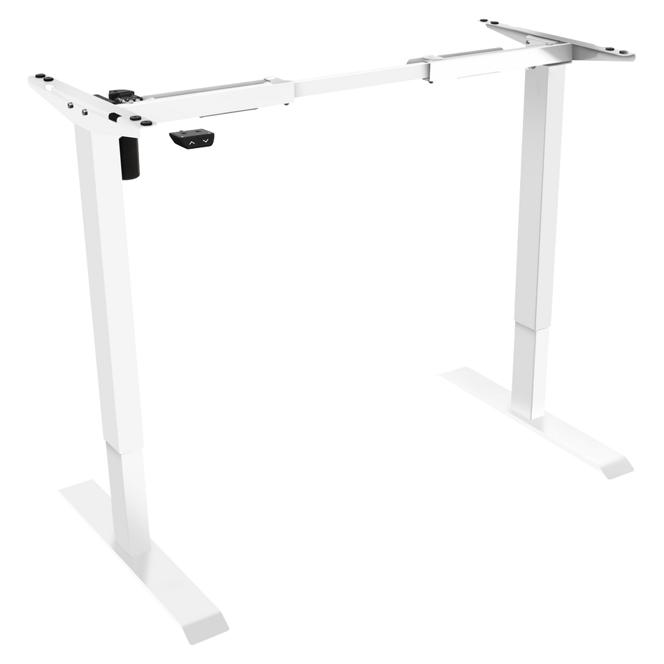 Dellonda DH64  Single Motor Ultra-Quiet Adjustable-Height Desk Frame 70kg Capacity - White