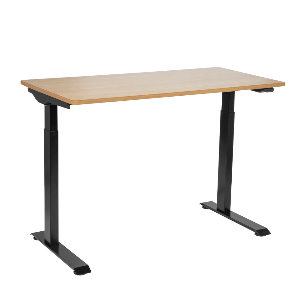 Dellonda DH66  Single Motor Ultra-Quiet Adjustable-Height Electric Sit/Stand Desk - Oak Desktop