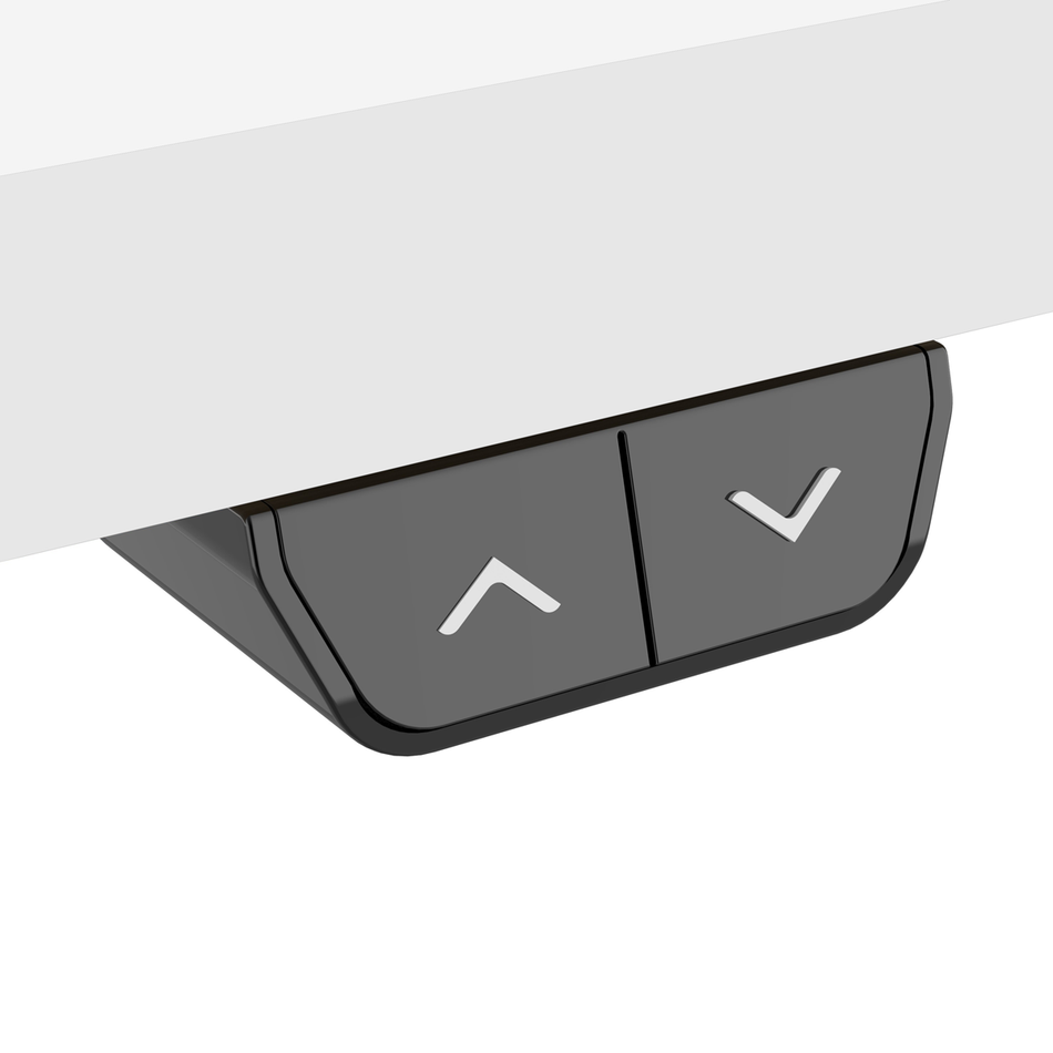 Dellonda DH67  Single Motor Ultra-Quiet Adjustable-Height Electric Sit/Stand Desk - White Desktop