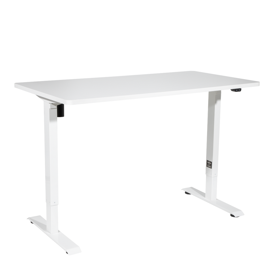 Dellonda DH67  Single Motor Ultra-Quiet Adjustable-Height Electric Sit/Stand Desk - White Desktop