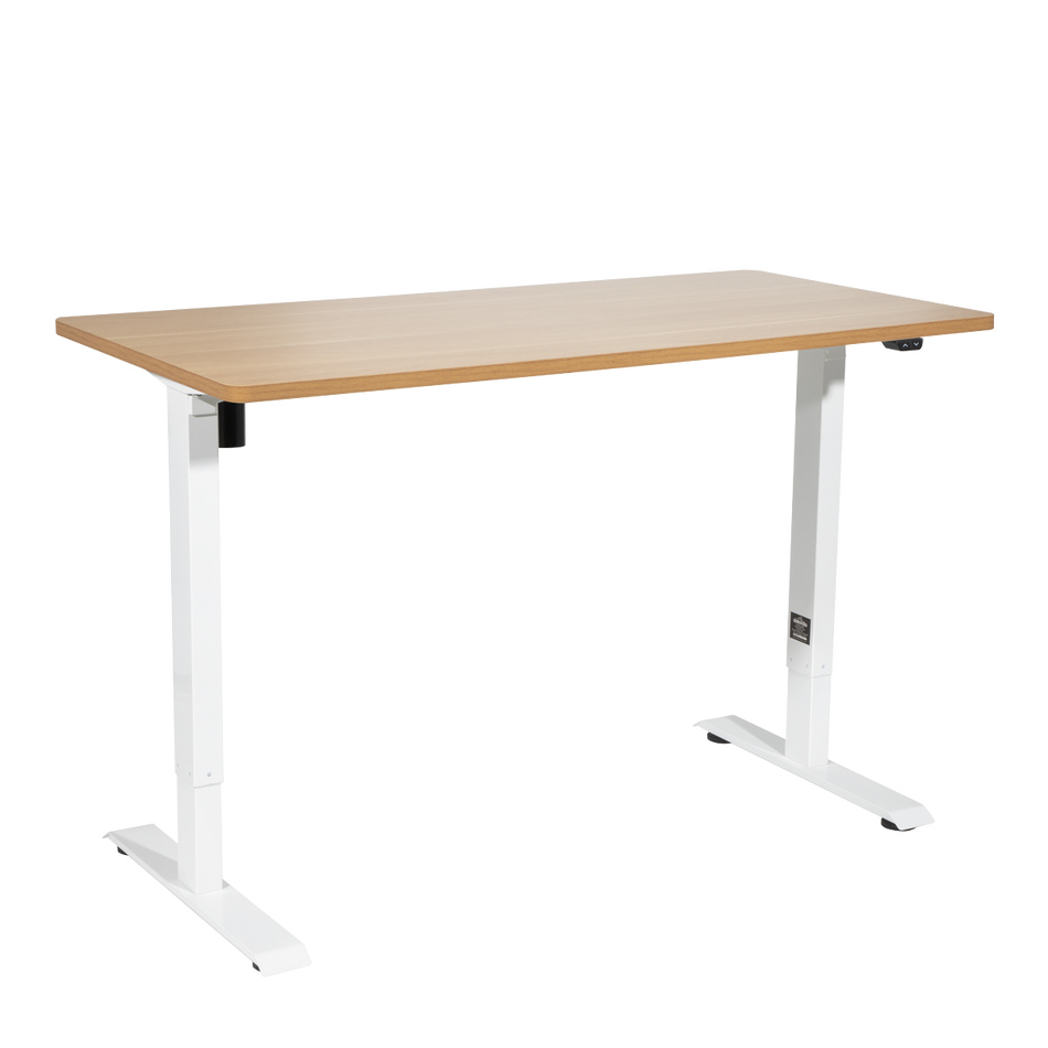 Dellonda DH68  Single Motor Ultra-Quiet Adjustable-Height Electric Sit/Stand Desk - Oak Desktop