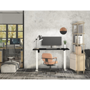 Dellonda DH69  Single Motor Ultra-Quiet Adjustable-Height Electric Sit/Stand Desk - Black Desktop