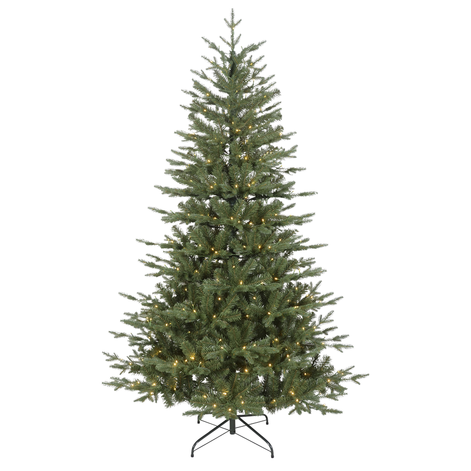 Dellonda DH80  Pre-Lit Hinged Christmas Tree with 190 Warm White LED Lights 5ft(150cm)