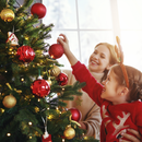 Dellonda DH82  Pre-Lit Hinged Christmas Tree with 350 Warm White LED Lights 7ft(210cm)