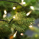 Dellonda DH82  Pre-Lit Hinged Christmas Tree with 350 Warm White LED Lights 7ft(210cm)