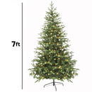 Dellonda DH82  Pre-Lit Hinged Christmas Tree with 350 Warm White LED Lights 7ft(210cm)