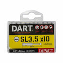 DART DI50SL35-10  Slotted 3.5x0.6 50mm Impact Driver Bit -Pk 10