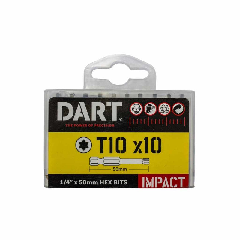DART DI50T10-10  T10 50mm Impact Driver Bit - Pack 10