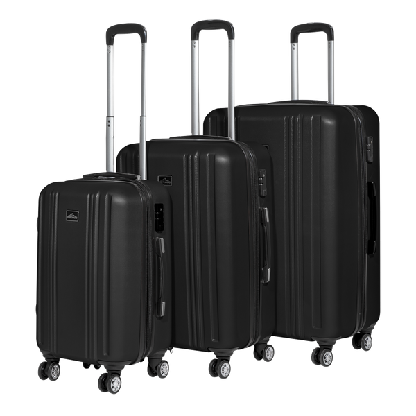 Sealey DL11 Dellonda Lightweight ABS Luggage Set with TSA Lock - Black