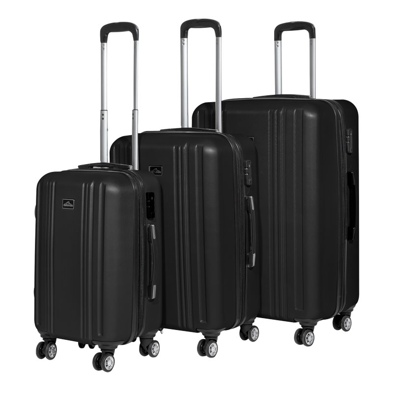 Sealey DL11 Dellonda Lightweight ABS Luggage Set with TSA Lock - Black