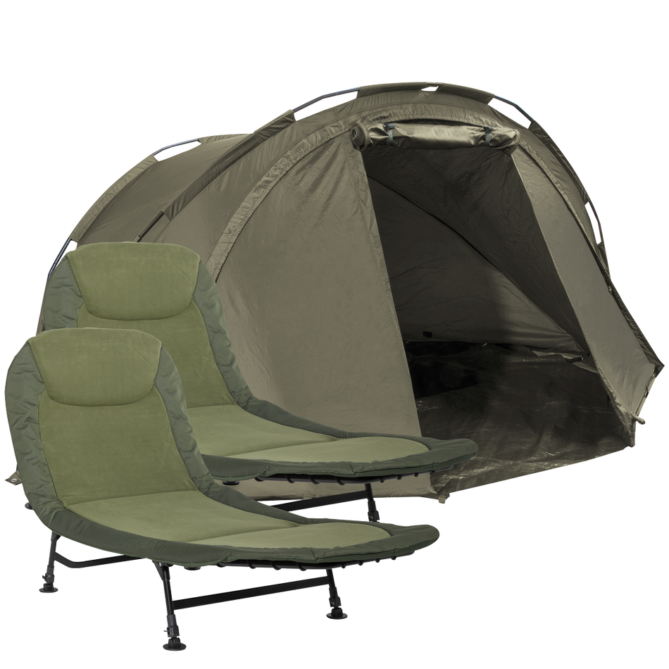 Dellonda DL142  Two-Person Bivvy Tent & Bedchair Set