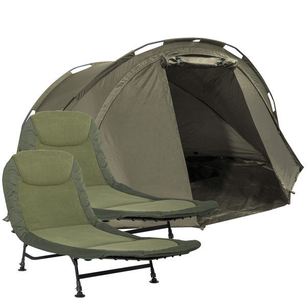 Sealey DL142 Dellonda Two-Person Bivvy Tent & Bedchair Set