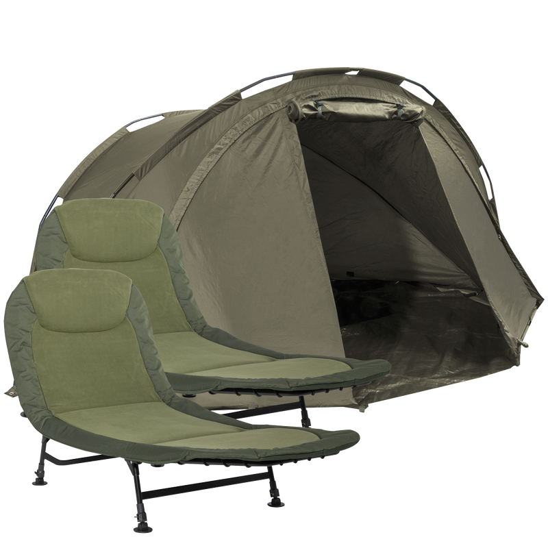 Sealey DL142 Dellonda Two-Person Bivvy Tent & Bedchair Set