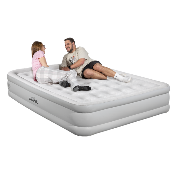 Dellonda DL145  Raised Air Bed with Removable Electric Pump & Storage Bag - Queen