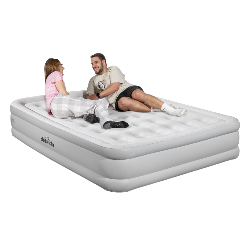 Dellonda DL145  Raised Air Bed with Removable Electric Pump & Storage Bag - Queen