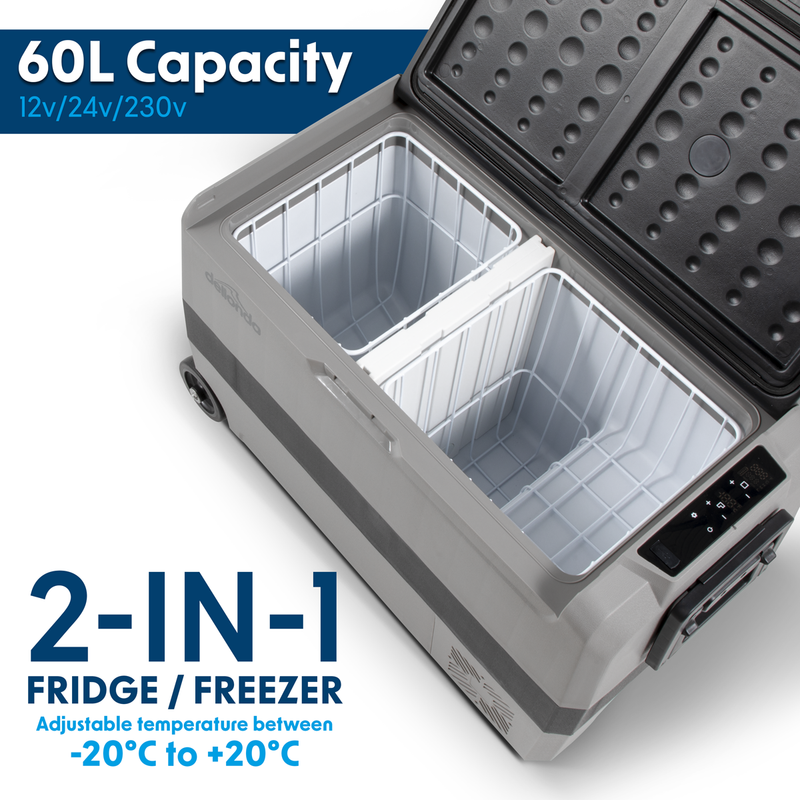 Dellonda DL15  Portable Fridge Freezer/Cool Box with LED Display 60L
