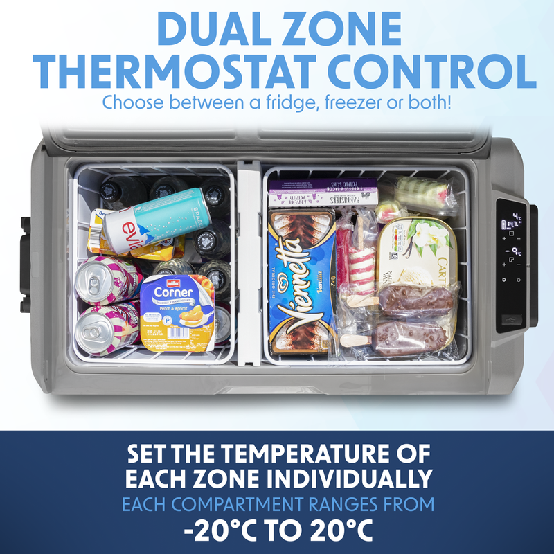 Dellonda DL15  Portable Fridge Freezer/Cool Box with LED Display 60L
