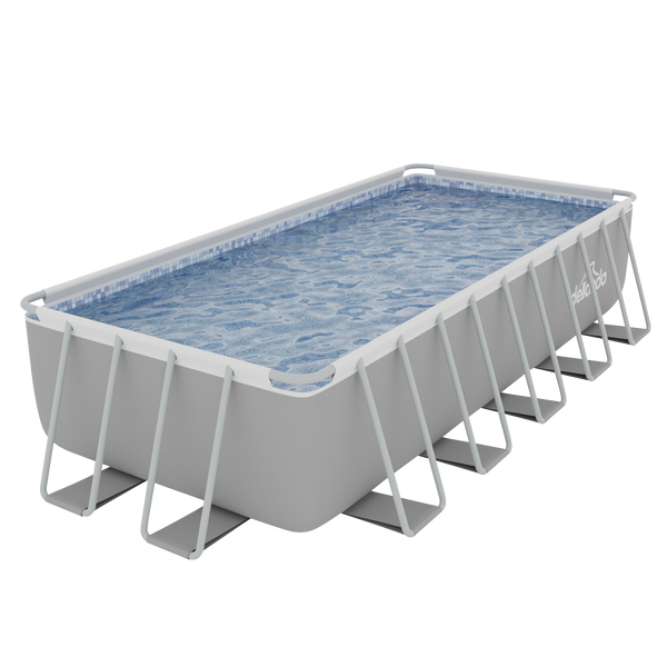 Sealey DL150 Dellonda Deluxe Steel Frame Rectangular Swimming Pool with Step Ladder & Filter Pump 21ft