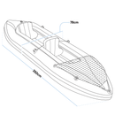 Dellonda DL155  Inflatable 2-Person Kayak/Canoe Set with Pump, Carry Bag & 2 Oars - Blue/Yellow/White