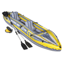 Dellonda DL155  Inflatable 2-Person Kayak/Canoe Set with Pump, Carry Bag & 2 Oars - Blue/Yellow/White