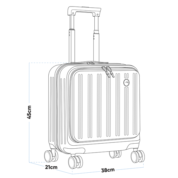 Dellonda DL156  Cabin Size Luggage with Laptop Compartments & Dual TSA Lock 18"