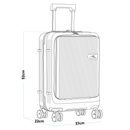 Dellonda DL157  Cabin Size Luggage with Laptop Compartments & Dual TSA Lock 20"