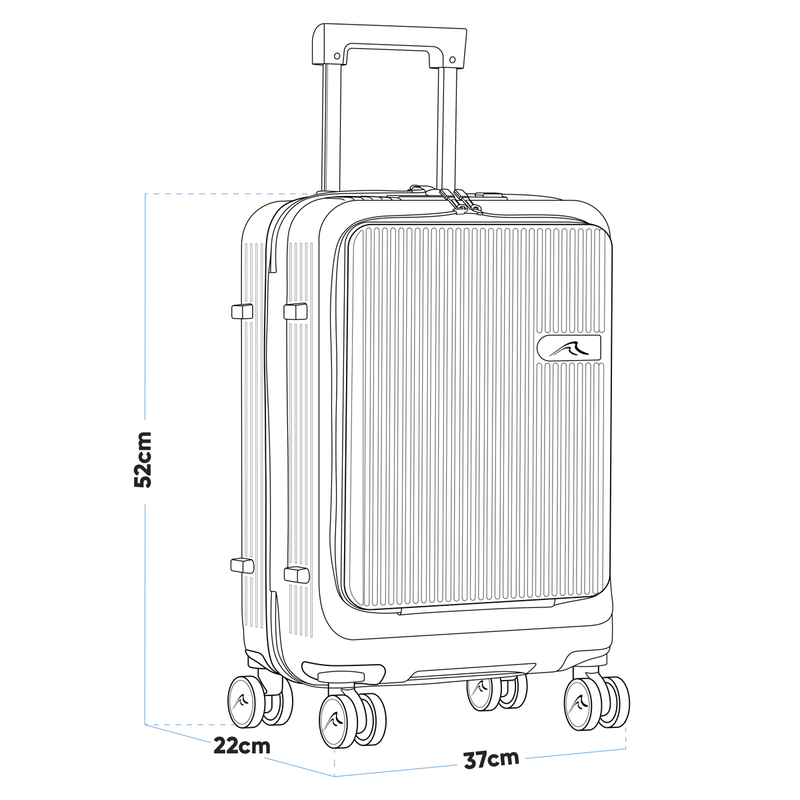 Sealey DL157 Dellonda Cabin Size Luggage with Laptop Compartments & Dual TSA Lock 20"