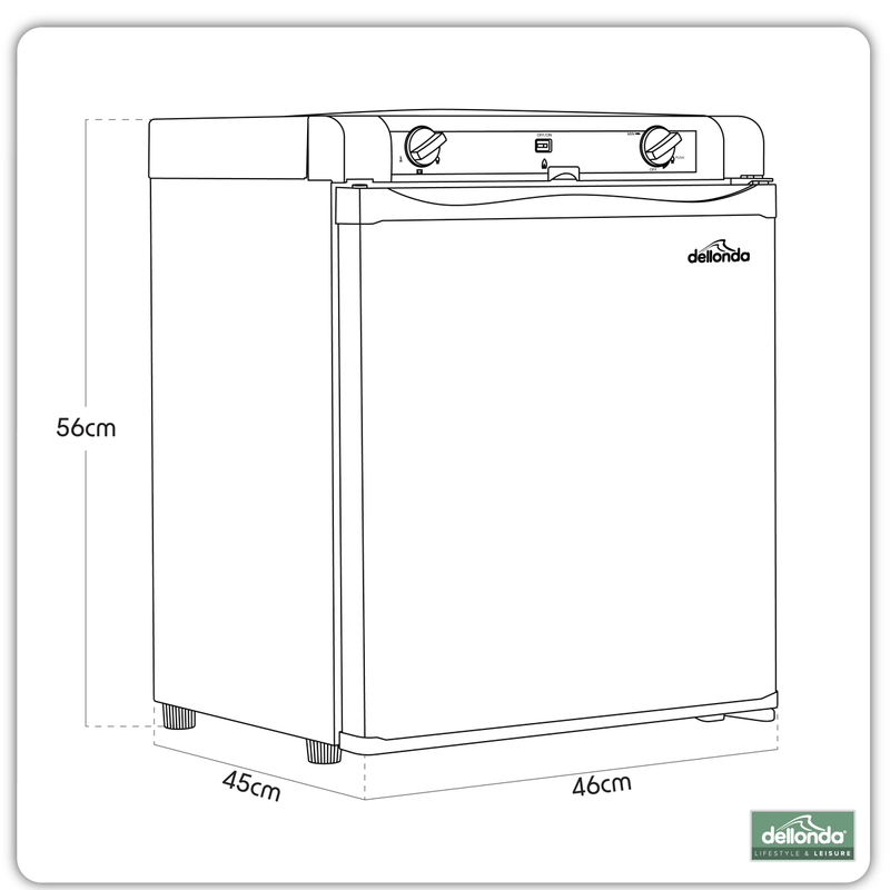 Dellonda DL158  3-Way Fridge 40L