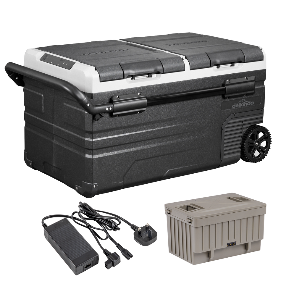 Sealey DL172 Portable Fridge Freezer/Cool Box 75L with 11.1V Portable Battery & AC/DC 230V Adaptor