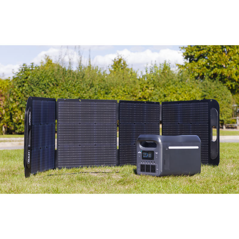 SEALEY DL180 Dellonda Portable Power Station 1800W & ETFE Foldable Solar Panel 220W