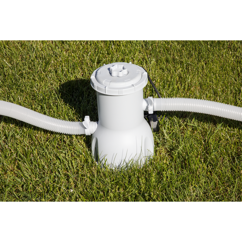 Sealey DL18 Dellonda Paddling/Swimming Pool & Pump 15ft - Gray Rattan Effect