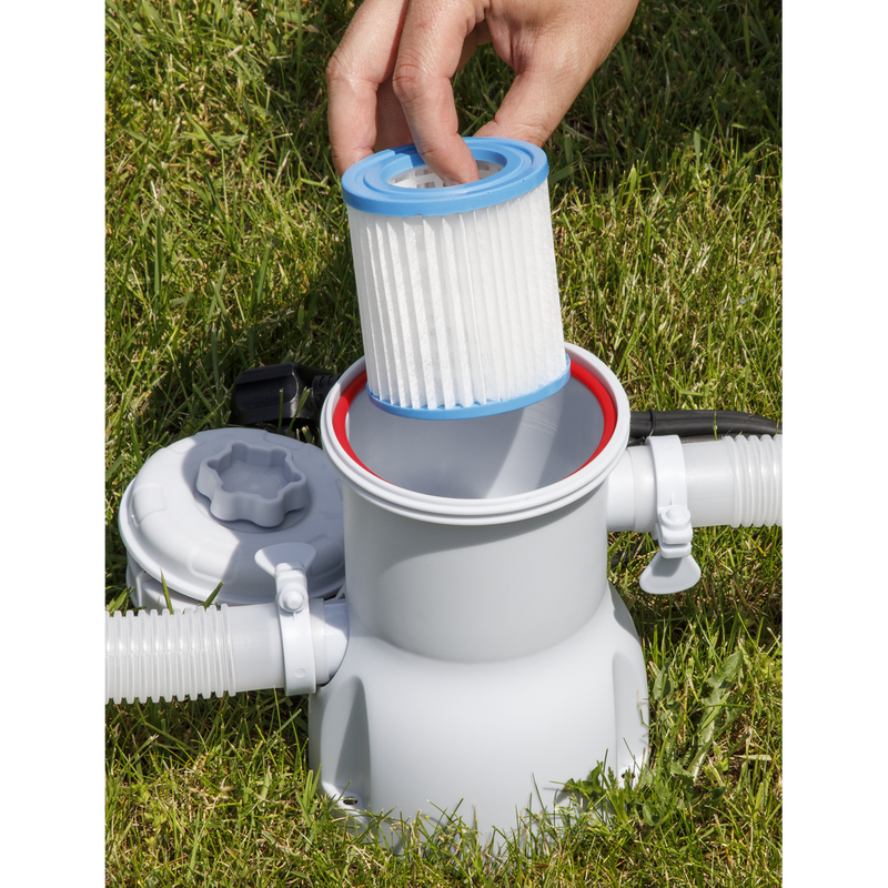 Dellonda DL19  Steel Frame Round Swimming Pool & Filter Pump 10ft - Blue