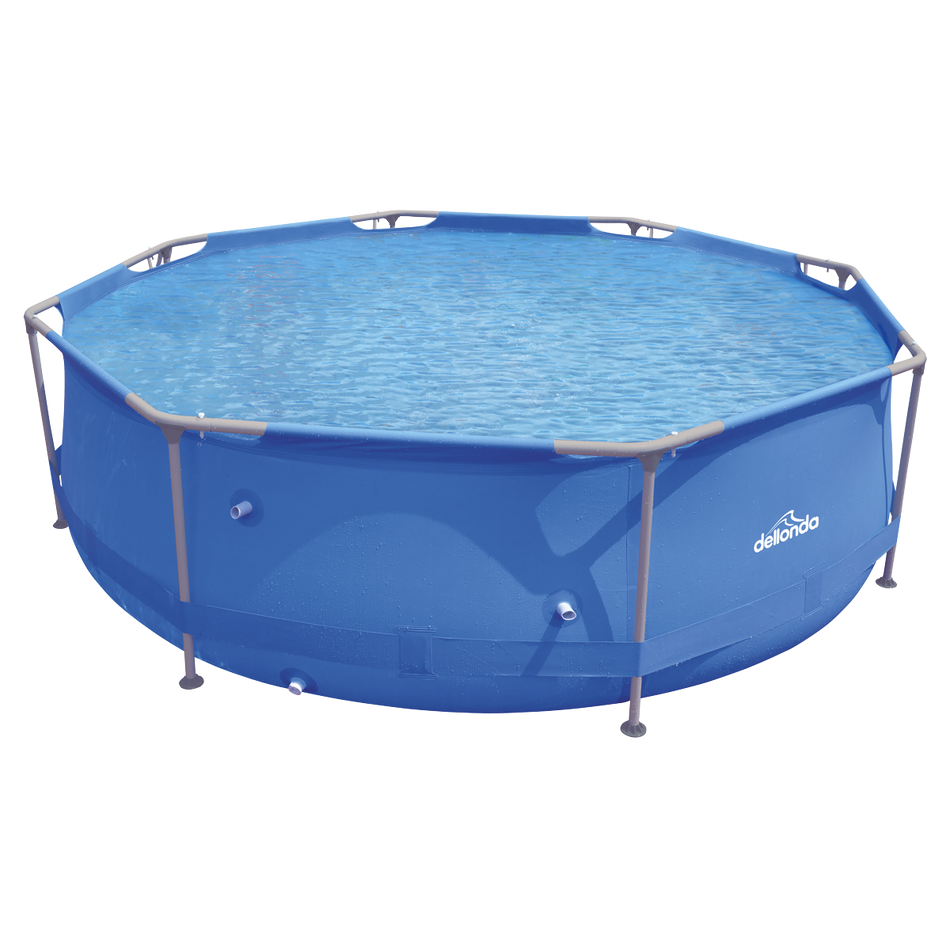 Dellonda DL19  Steel Frame Round Swimming Pool & Filter Pump 10ft - Blue