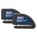Sealey DL5052 Motorcycle Alarm Disc Lock - Pair