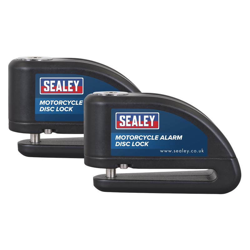 Sealey DL5052 Motorcycle Alarm Disc Lock - Pair