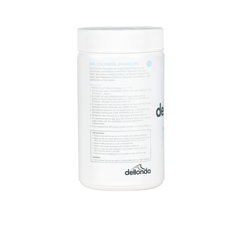 Dellonda DL50  Chlorine Granules for Hot Tubs/Spas & Swimming Pools 1kg