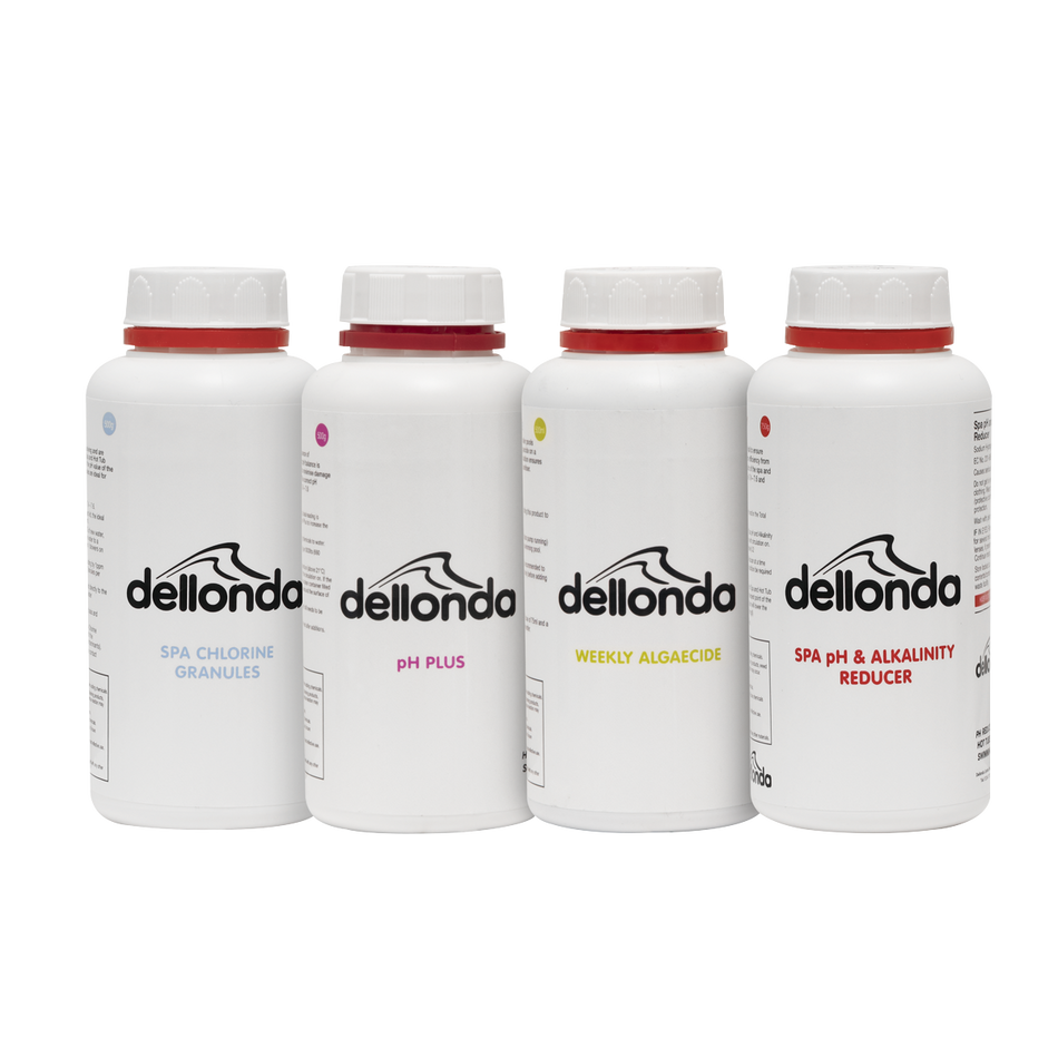 Dellonda DL63  Swimming Pool Starter Kit - Chlorine, pH Increaser, pH Reducer & Algaecide