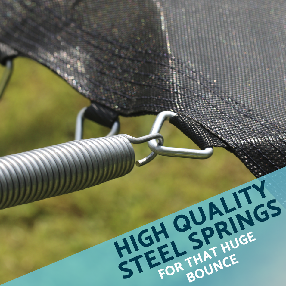 Dellonda DL67  Heavy-Duty Outdoor Trampoline with Safety Enclosure Net 8ft