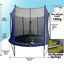 Dellonda DL68  Heavy-Duty Outdoor Trampoline with Safety Enclosure Net 10ft